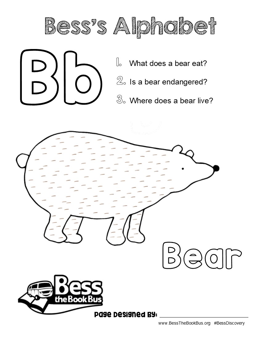 Bess The Book Bus ABC Coloring Pages | Bess the Book Bus